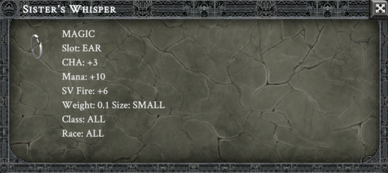 SISTER'S WHISPER item card
